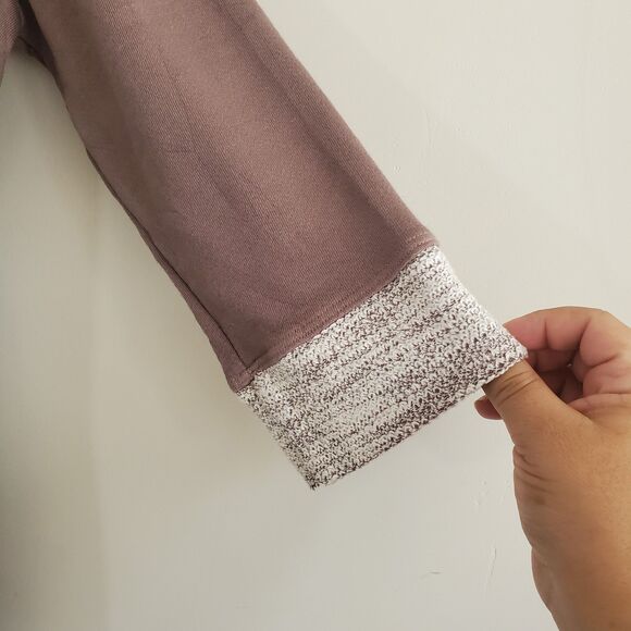 Fresh Produce Sunset Sweatshirt Medium Brown French Terry Casual Atheisure Relax - Picture 4 of 12